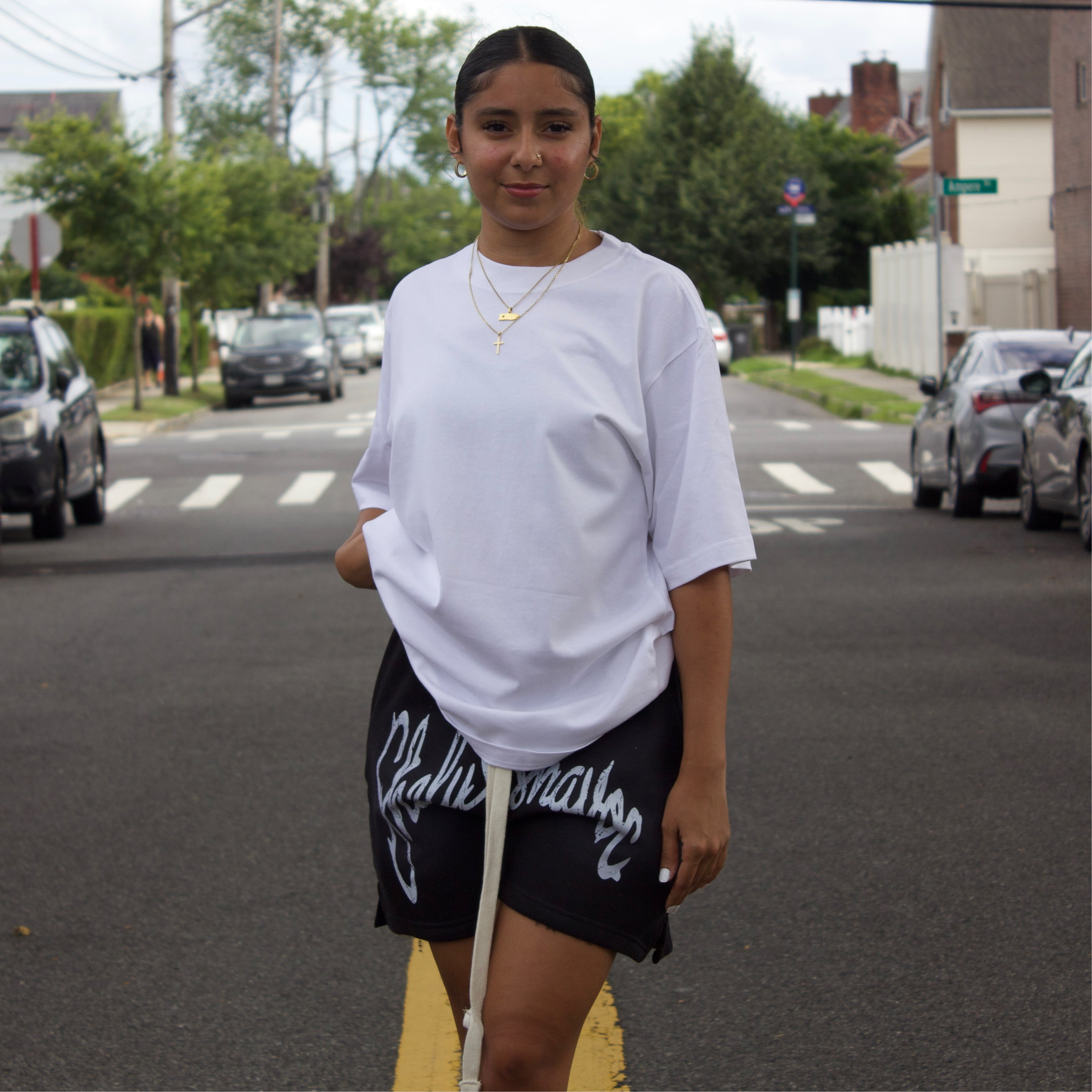 Black Cotton "sheluvshavoc" Shorts